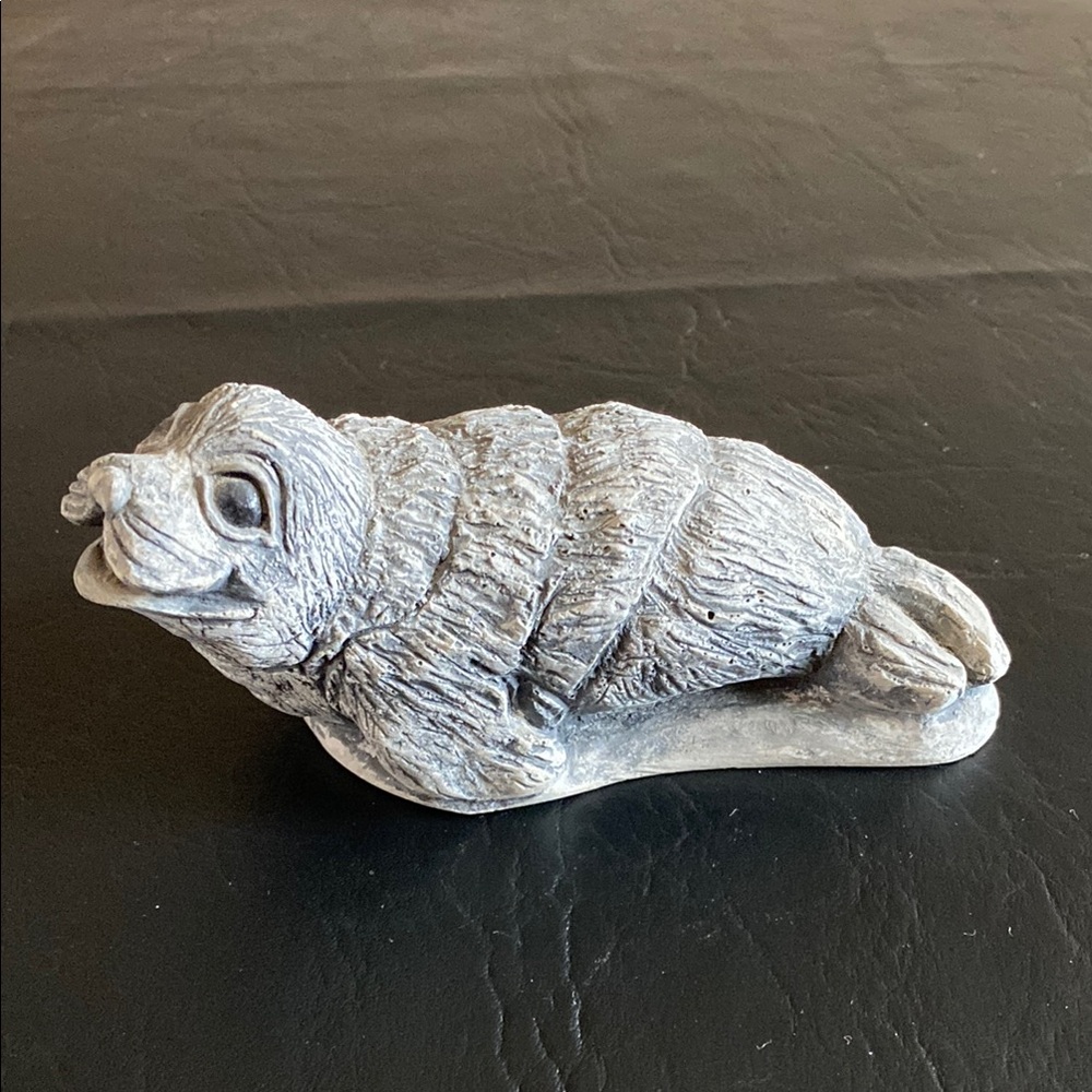 Gray Stone Seal Figurine